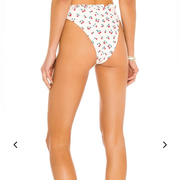 Lovers + Friends Willow Cherry Print Bikini Bottom Size Small NWT - Picture 3 of 7